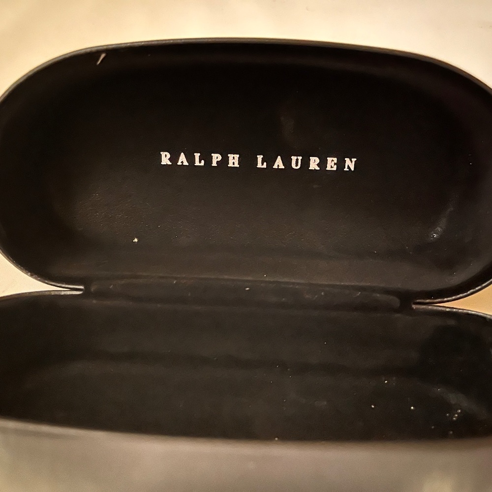 RALPH LAUREN 1 BLACK CLAM SHELL EYEGLASS CASE 1 SOFT CASE